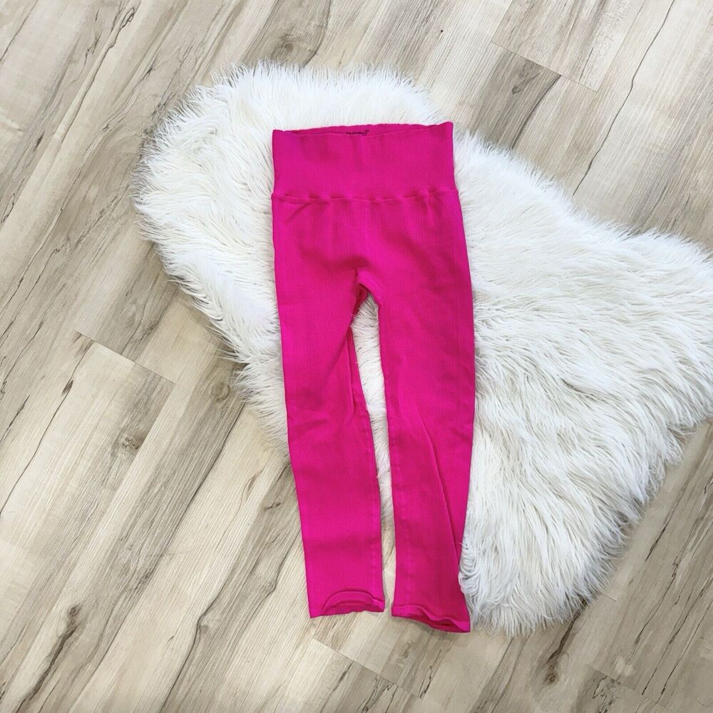 Free people movement happiness Runs Neon Pink Leggings KS